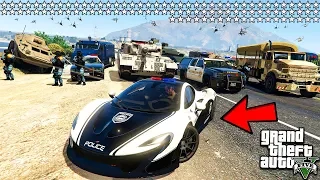 Гта 5 моды и 99 звёзд розыска! Гангстер угнал полицейский Макларен в Gta 5 моды