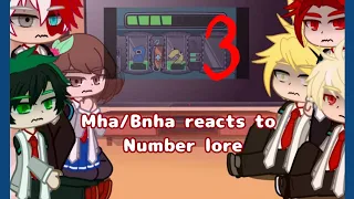 Some of the Mha/Bnha characters reacts to Number lore part 2 (Gacha Reaction)