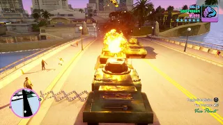 Tank Rampage with a 6 star wanted level Gta Vice City The Definitive Edition Gameplay