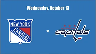 October 13 New York Rangers vs Washington Capitals