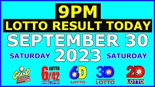 9pm Lotto Result Today September 30 2023 (Saturday)