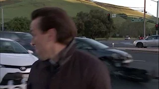 KTVU reporter almost hit by car on live TV