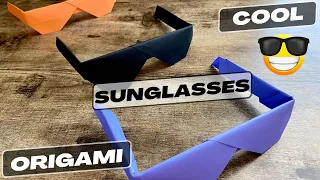 HOW TO MAKE COOL PAPER SUNGLASSES ORIGAMI | ORIGAMI SUNGLASSES | EASY TO MAKE | SIMPLE ORIGAMI | ART