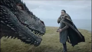 Jon Touches a Dragon (Drogon) | GOT S07E05