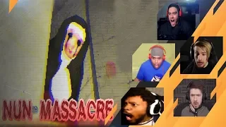 Gamers Reactions to the NUN (JUMPSCARE) | Nun Massacre