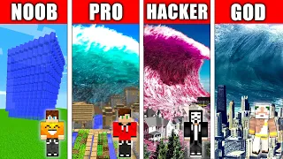 TSUNAMI NOOB vs PRO vs HACKER vs GOD z SmileSlow w Minecraft!
