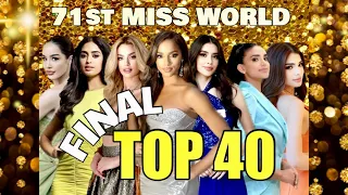 Final TOP 40: 71st MISS WORLD 2023-2024