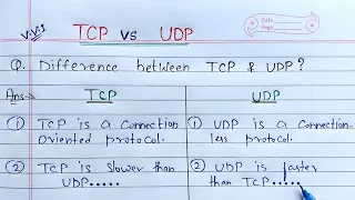 Difference between TCP and UDP | Networking