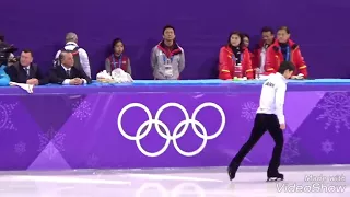 2018.2.16 PyeongChang Olympic Mens SP 6minutes Practice  Yuzuru Hanyu