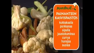 Makupalat   Kesäruokia   Pestolammasvartaat ja Painanteen kasvispaistos