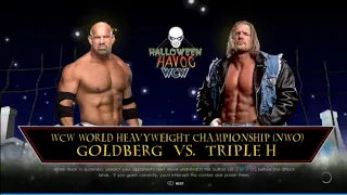 WWE 2K22 Goldberg Vs. Triple H : WCW Heavyweight Championship Hell in a Cell Match