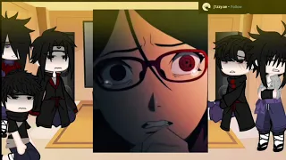 Uchiha's react to Sarada uchiha (Short and bad) ( ⚠️ear rip⚠️)