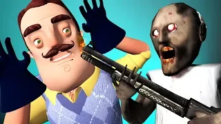 ГРЕННИ vs ПРИВЕТ СОСЕД 3 (Granny vs Hello Neighbor АНИМАЦИЯ)