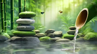 Relaxing Bamboo Piano Music & Water Sounds | Bamboo, Calming Music, Meditation Music, Nature Sounds