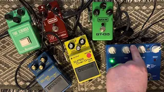 Overdrive Shoot-out: TubeScreamer, ‘78 Distortion, GT-OD, Blues Driver, Super Overdrive, Full- Drive