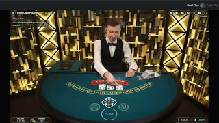 Triple Card Poker Live Casino Game by Evolution