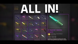 HUGE ALL IN CASEBATTLE ON CSGOROLL!!?!?!?!!?