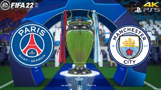 FIFA 22 PS5 - PSG Vs Manchester City - UEFA Champions League Final Match | 4K Gameplay