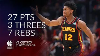 De'Andre Hunter 27 pts 3 threes 7 rebs vs Celtics 2023 PO G4