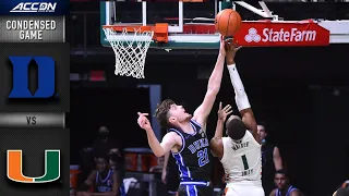 Duke vs. Miami Condensed Game | 2020-21 ACC Men's Basketball