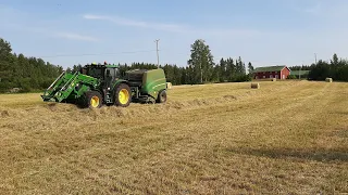 Paalausta John Deere 6130r & John Deere 960