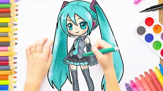 How to draw hatsune miku step by step easy