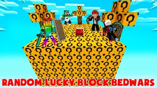 MINI GAME : RANDOMIZED LUCKY BLOCK BEDWARS ** THỬ THÁCH T GAMING CHIẾN THẮNG PIXEL - VANH VÀ ZENO