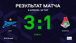 ЮФЛ-1. Зенит - Локомотив. 20-й тур. Обзор