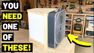 BOX FAN AIR FILTER For About $40! (How To Build a DIY Box Fan Air Purifier With HVAC Filters!)