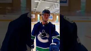 bauer hockey walk and talk with Elias pettersson