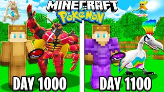 I Survived 1100 Days in Minecraft POKEMON!