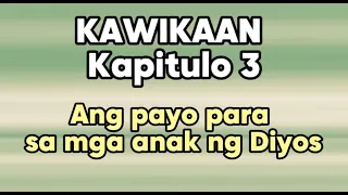 ANG PAYO PARA MAGKAROON NG MAHABANG BUHAY -- KAWIKAAN 3 (PROVERBS 3)