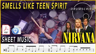 Smells Like Teen Spirit - Nirvana | Drum SCORE Sheet Music Play-Along | DRUMSCRIBE