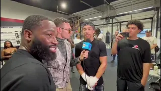 Adrien Broner and Blair Cobbs Exchange Pleasantries