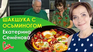 ШАКШУКА с ОСЬМИНОГОМ 🥘 Израильская яичница от КАТИ СЕМЁНОВОЙ. SHAKSHUKA рецепт на сковороде.