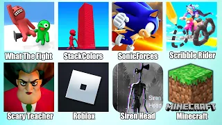 Roblox,Siren Head,Minecraft,Scary Teacher 3D,SonicForces,StackColors,Майнкрафт,Сиреноголовый,Роблокс