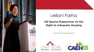 Leilani Farha delivers keynote address on housing as a human right