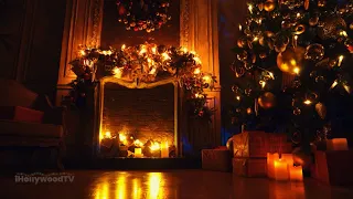 2 Hours of The Best Christmas Music with Fireplace and Beautiful Background - Cozy Christmas 2021