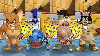 Tom and Jerry in War of the Whiskers HD Robot Cat Vs Monster Jerry Vs Spike Vs Butch (Master CPU)