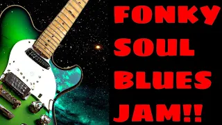 Super Funky Soul Blues Jam | Guitar Backing Track in D