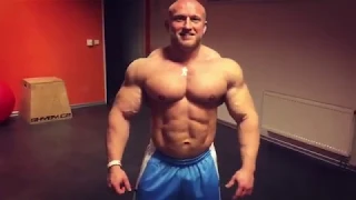 Muscle god Vojta Koritensky (Czech Republic) is a strong Czech macho with massive pecs and glutes