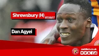 WORLDIE | Dan Agyei reacts to that stunning strike against Shrewsbury Town