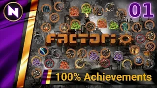 Factorio 100% Achievements #1 LAZY BASTARD START