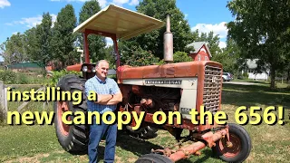 installing an Iron Bull ROPS & canopy on the International 656 tractor