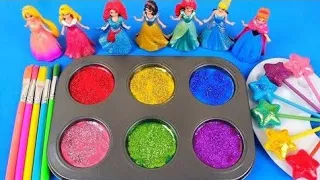 Satisfying Video I How to make Princess Lollipops in to Heart Pool AND Rainbow Painted Cutting ASMR