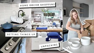 Unpacking + Home Decor Shopping! H&M Home, TJ Maxx, Anthropologie + Amazon Home