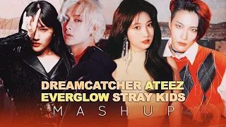 DREAMCATCHER / STRAY KIDS / EVERGLOW / ATEEZ — Scream/Side Effects/Adios/Horizon (MASHUP)