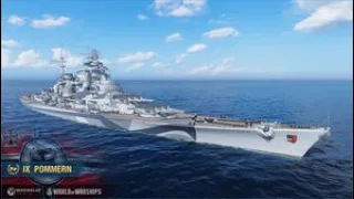 Pommern: Enemy Cruiser Stuck In Bad Position And BooM (World Of Warships Ranked Battle)