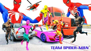 Khi Siêu nhân đỏ Chạm trán venomx bằng máy xúc giải cứu khổng lồ, superhero racing monster mcqueen