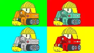 Мультик - Раскраска - Робокар Поли - Учим цвета. Часть 3. Robocar Poli - Learn Colors